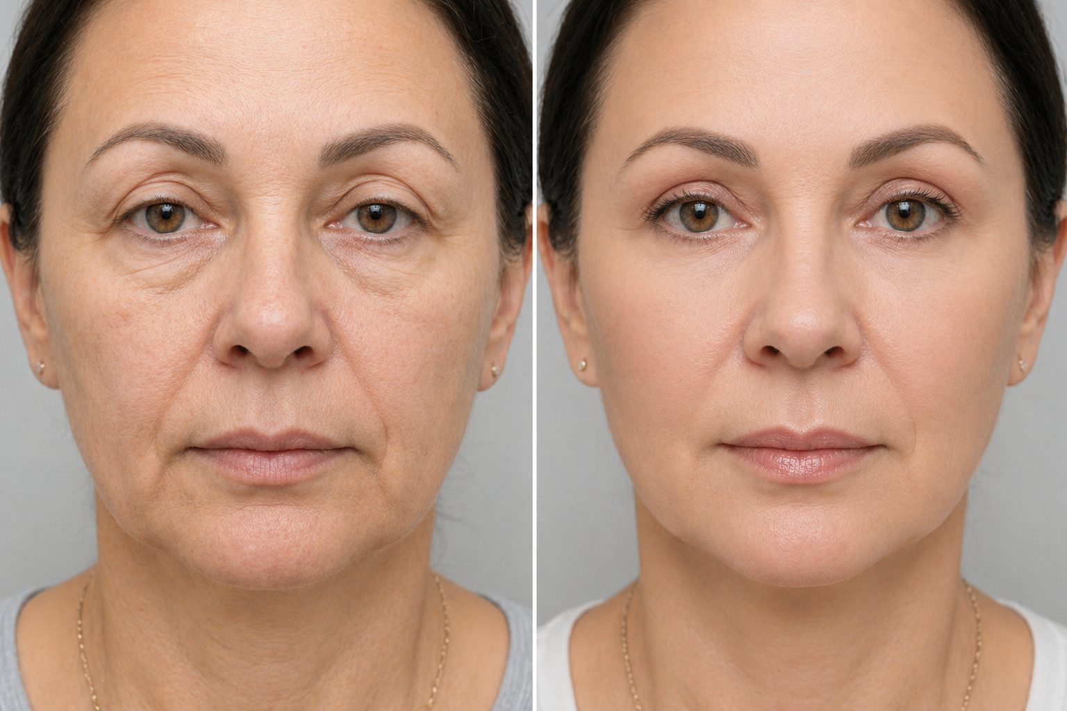 Rejuvenecimiento facial antes y después